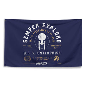 Star Trek Semper Exploro Flagge