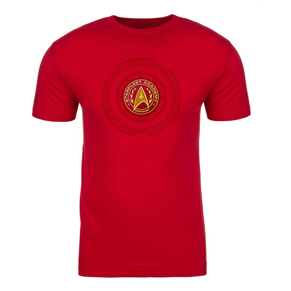 Star Trek Insignia de mando de la Academia de la Flota Estelar Adultos Camiseta de manga corta