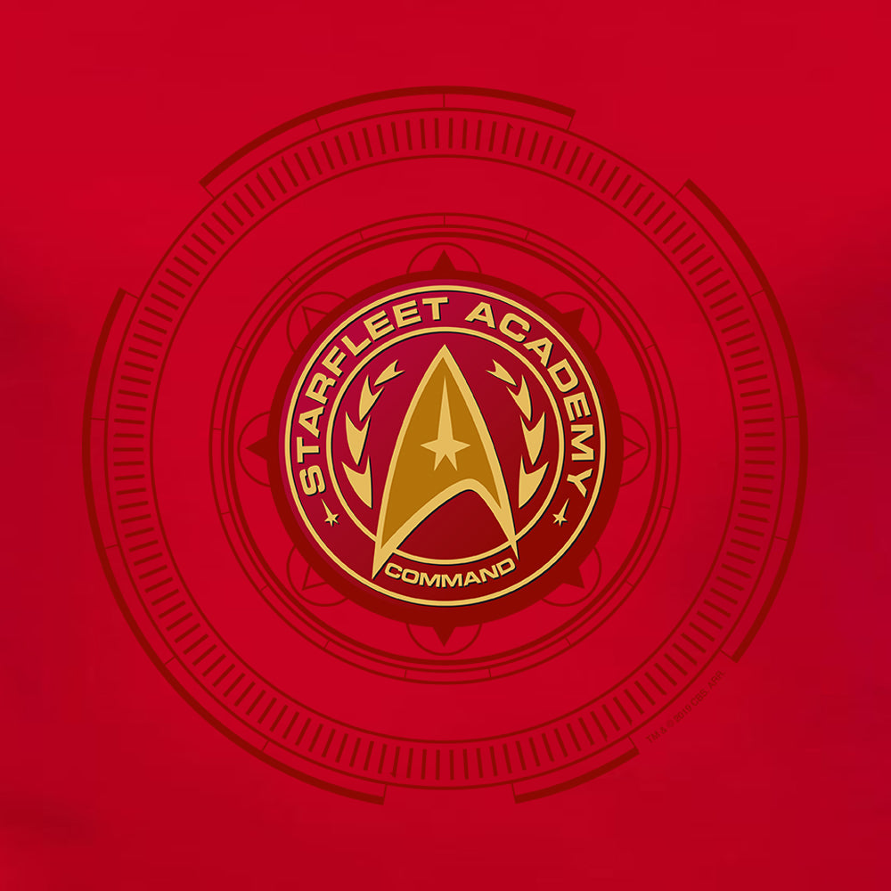 Star Trek Insignia de mando de la Academia de la Flota Estelar Adultos Camiseta de manga corta