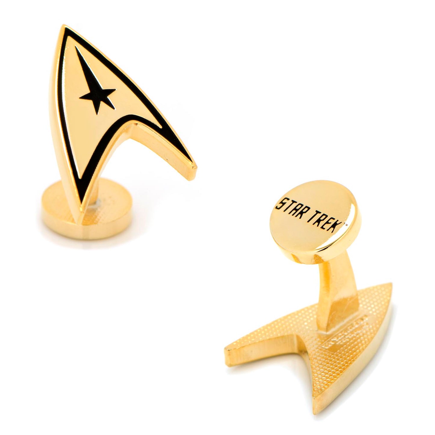 Star Trek Bouclier Delta plaqué or Boutons de manchette