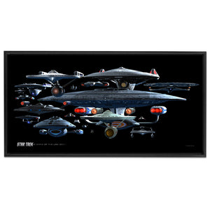 Star Trek Ships of the Line Starfleet Collage Floating Frame Wrapped Canvas (en anglais)