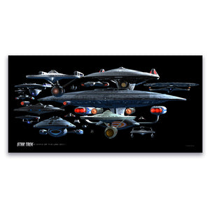 Star Trek Schiffe der Linie Sternenflotte Collage Abziehbare Wandtafel