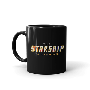 Star Trek Das Raumschiff landet schwarz Tasse