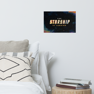 Star Trek The Starship Is Landing Affiche en papier mat de qualité supérieure