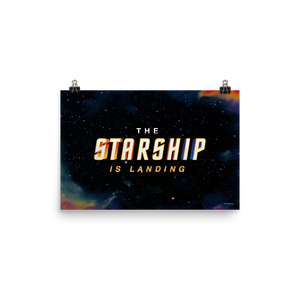 Star Trek The Starship Is Landing Affiche en papier mat de qualité supérieure
