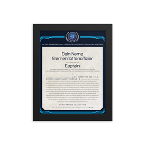 Star Trek: The Next Generation Personalizado Carta de asignación del capitán U.S.S. Enterprise NCC-1701-D