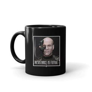 Star Trek: The Next Generation Mug noir Picard La résistance est futile