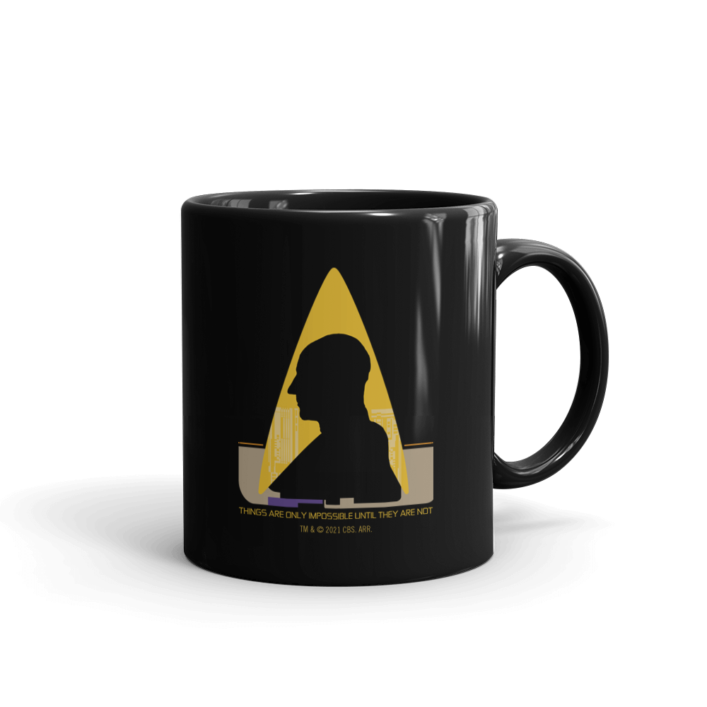 Star Trek: The Next Generation Picard Silhouette Unmöglich Weiß Tasse