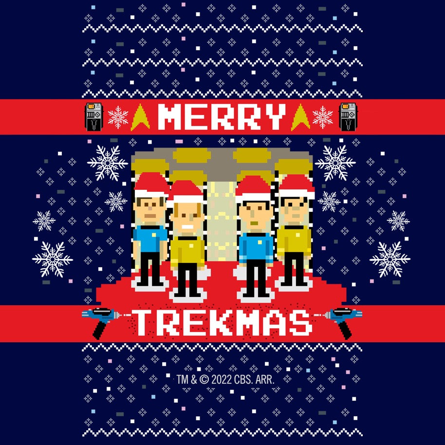 Star Trek: The Original Series Frohe Weihnachten Personalisierbar Doppelseitiges Ornament