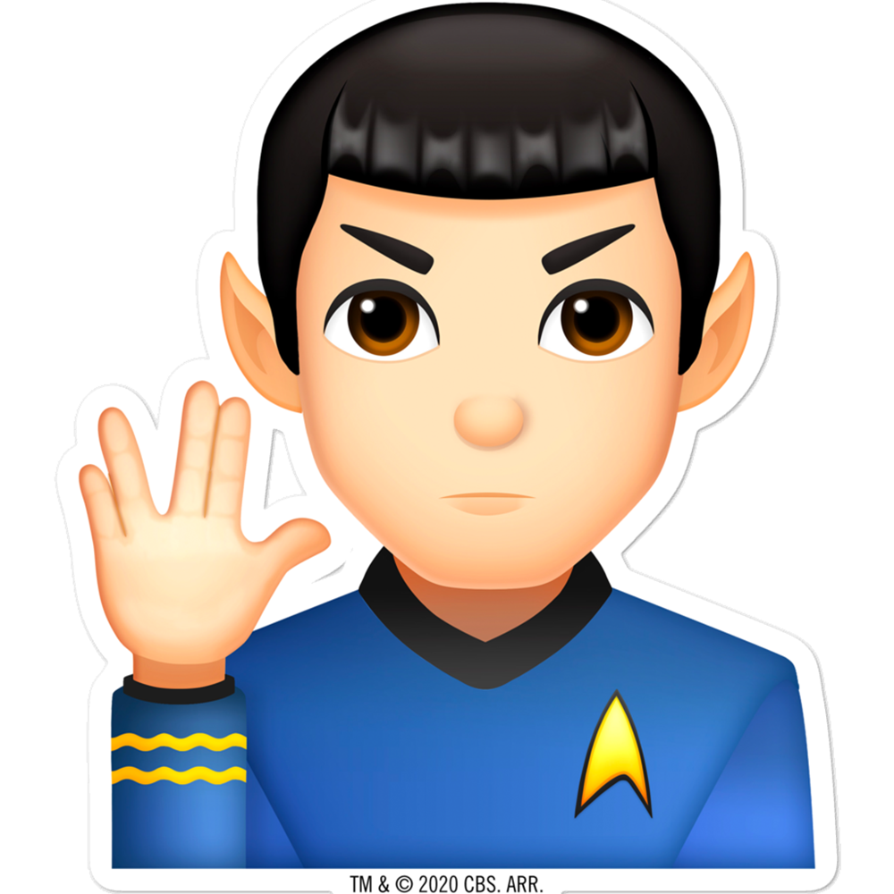 Star Trek: The Original Series Series Spock Emoji Die Cut Sticker