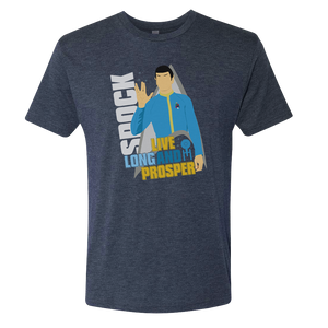 Star Trek: The Original Series Spock Live Long and Prosper Men's Tri-Blend T-Shirt