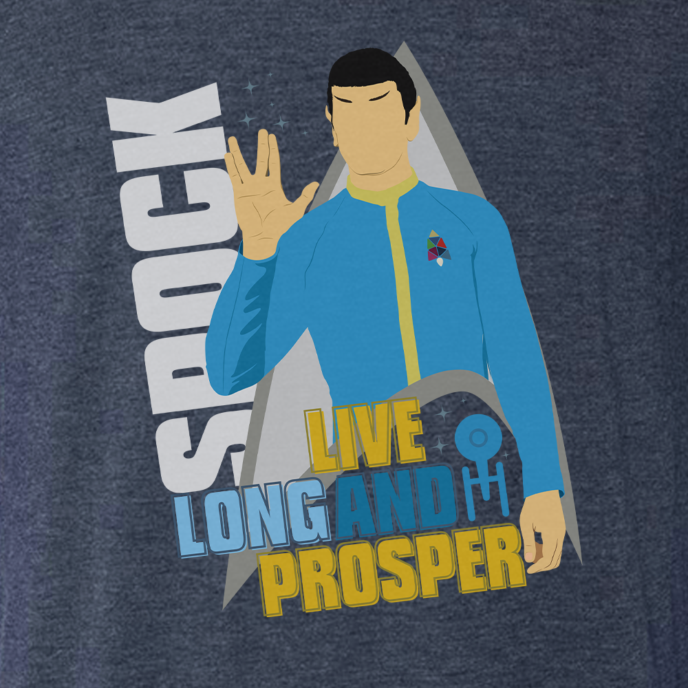 Star Trek: The Original Series Spock Live Long and Prosper Men's Tri-Blend T-Shirt