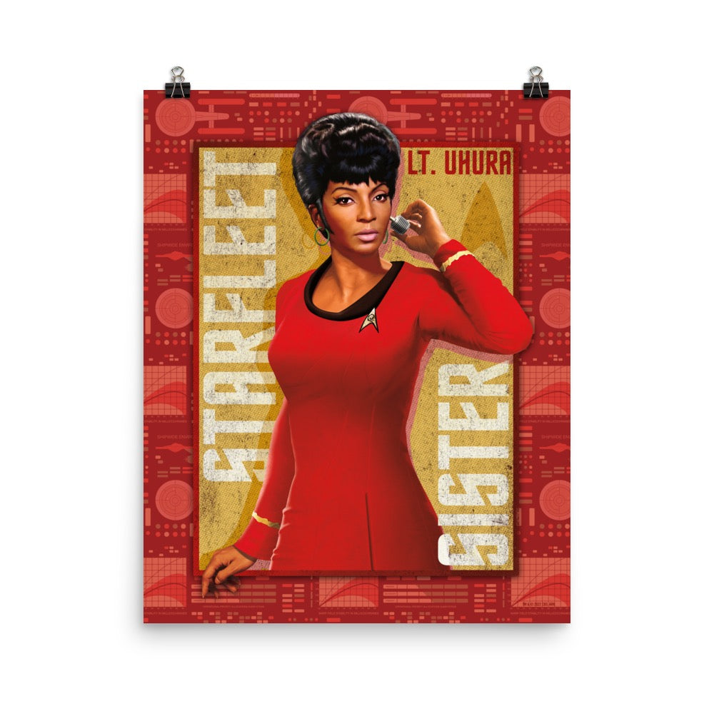 Star Trek: The Original Series Uhura Hermana de la Flota Estelar Póster de papel mate premium