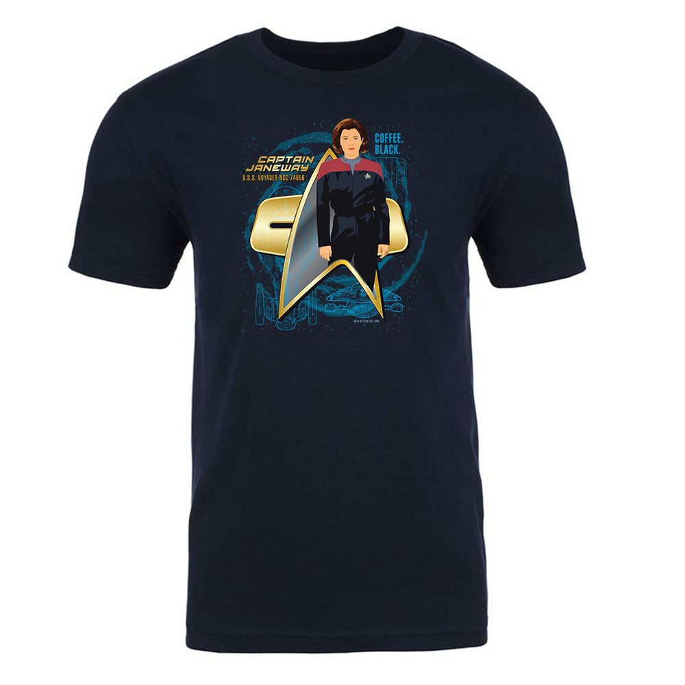 Star Trek: Voyager Capitaine Janeway Adulte T-Shirt à manches courtes