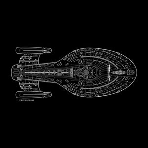 Star Trek: Voyager Schematic Adult Short Sleeve T-Shirt