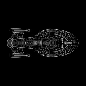 Star Trek: Voyager 25 Oreiller schématique 16" x 16"