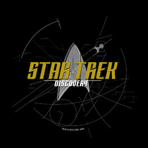Star Trek: Discovery Logo Boceto Adultos Camiseta de manga corta