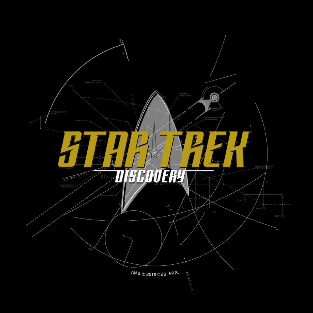 Star Trek: Discovery Logo Skizze DamenT-Shirt mit kurzen Ärmeln