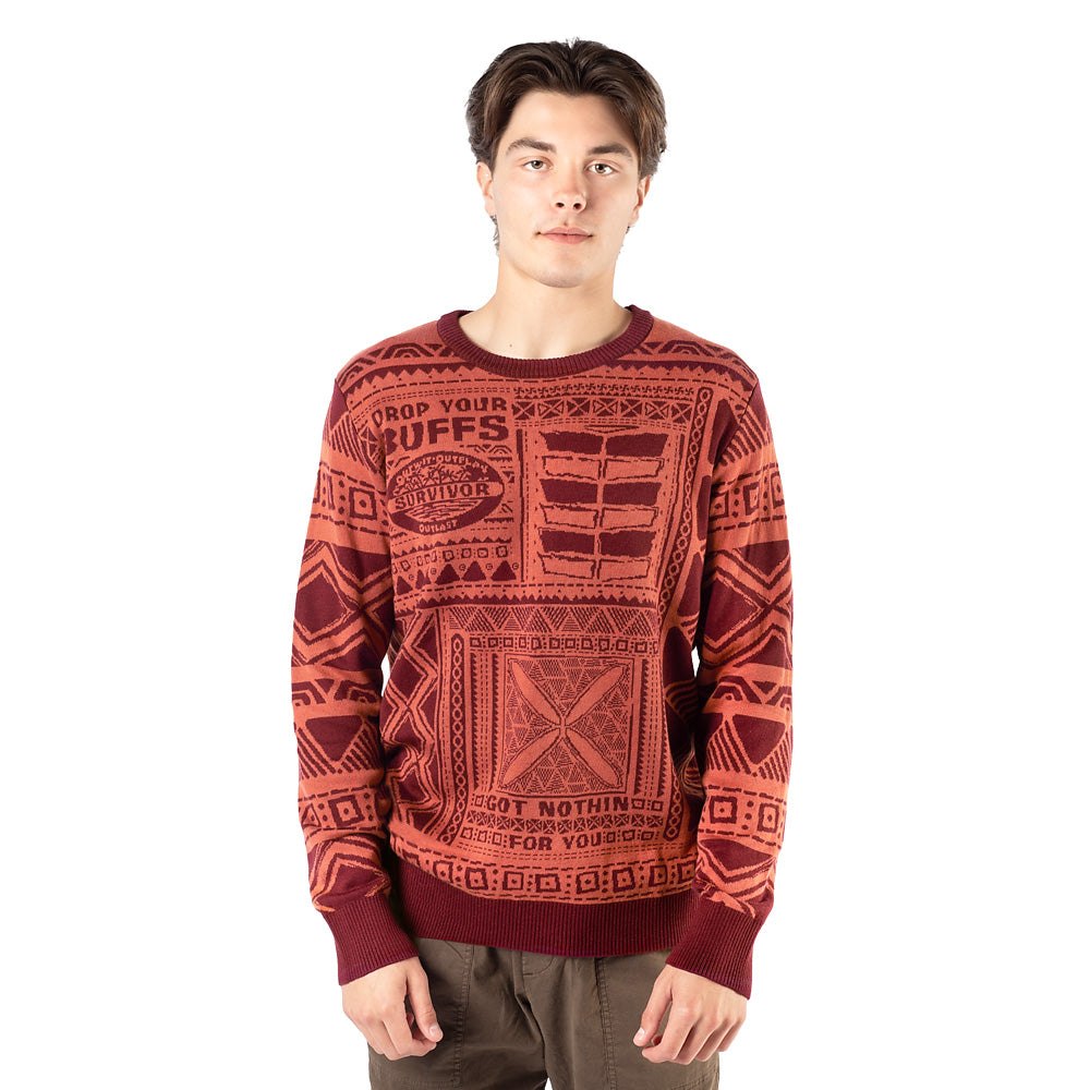 Survivor Drop Your Buffs Holiday Knitted Sweater