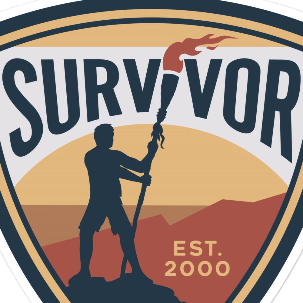 Survivor Autocollant découpé pour badge