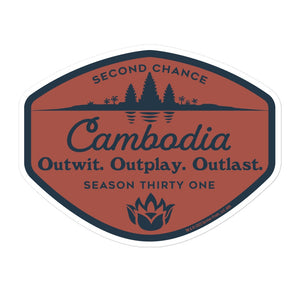 Survivor Cambodia Die Cut Sticker