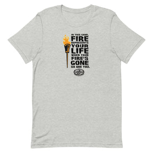 Survivor Feuer steht für das Leben Unisex Prämien-T-Shirt
