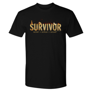 Survivor Flamme Logo Adulte T-Shirt à manches courtes