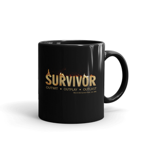 Survivor Flame Logo Black Mug