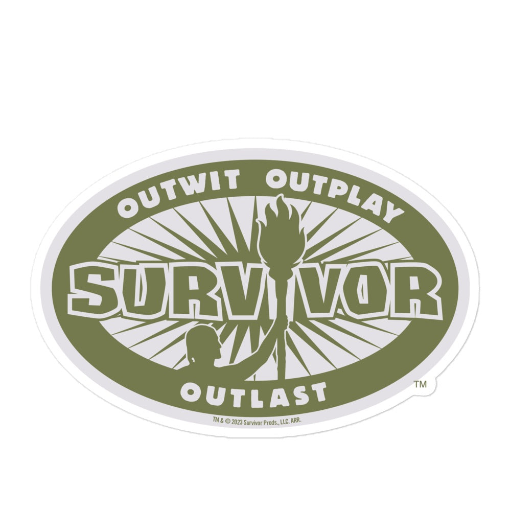Survivor Outwit, Outplay, Outlast Torch 5.5" Die Cut Sticker