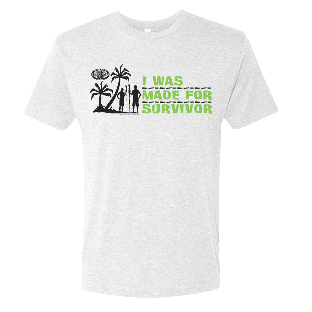 Survivor I Was Made For Survivor Men's Tri-Blend T-Shirt