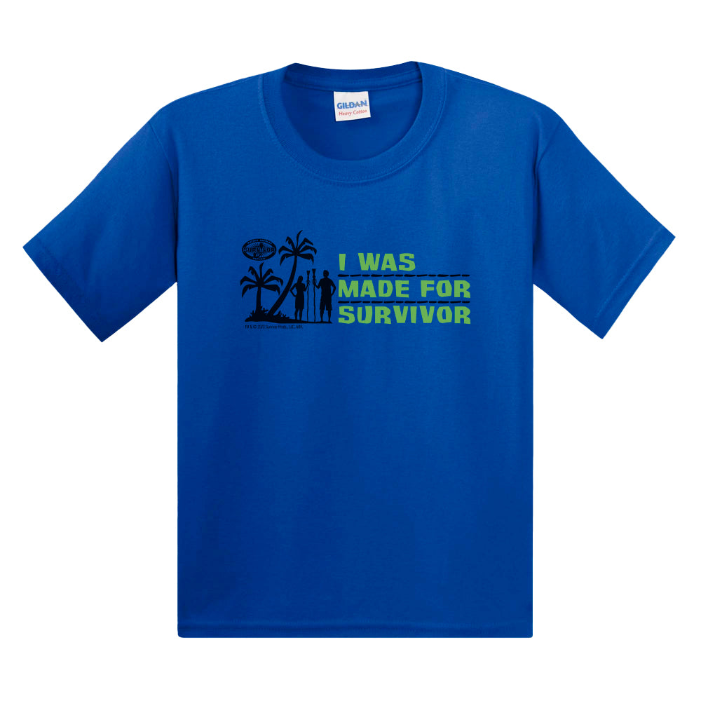 Survivor Estoy hecho para Survivor Niños Camiseta de manga corta