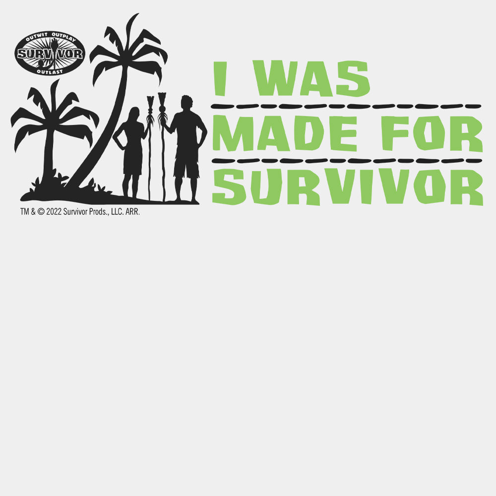 Survivor Estoy hecho para Survivor Niños Camiseta de manga corta