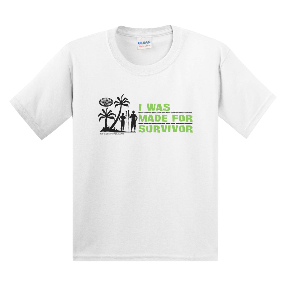 Survivor Ich wurde gemacht für Survivor Kinder T-Shirt mit kurzen Ärmeln
