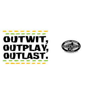 Survivor Outwit, Outplay, Outlast Lines Botella de agua con tapón de rosca de 20oz
