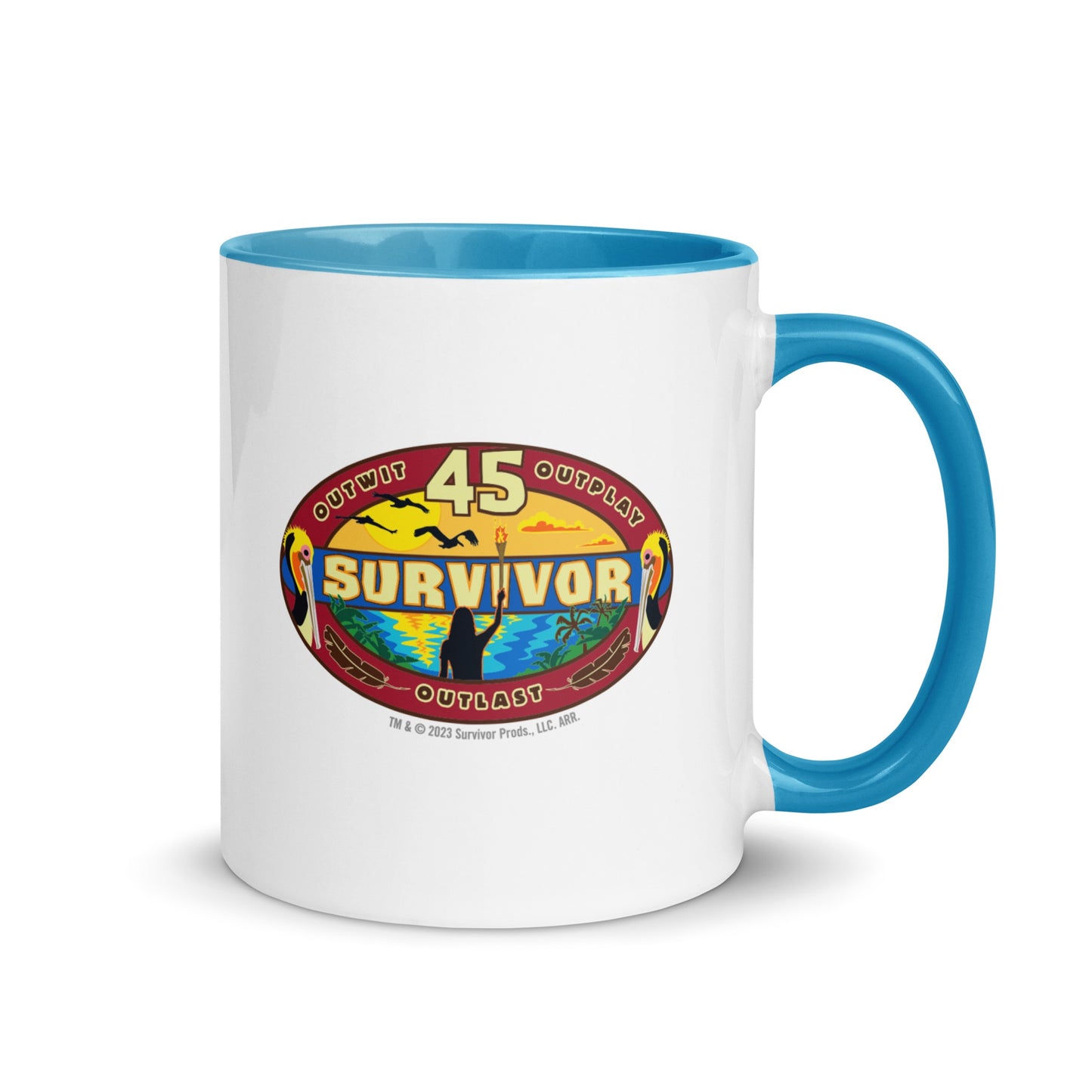 Survivor Temporada 45 Logo Taza bicolor