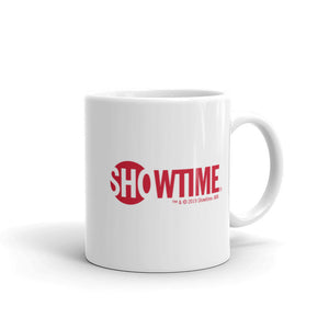 Tasse blanche du logo showtime
