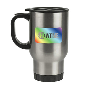 Showtime Pride Box Logo 14 oz Stainless Steel Travel Mug with Handle