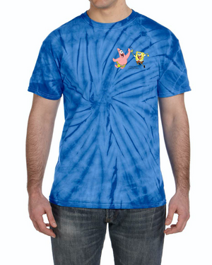 Spongebob Schwammkopf Do Stuff Together Tie-Dye T-Shirt mit kurzen Ärmeln
