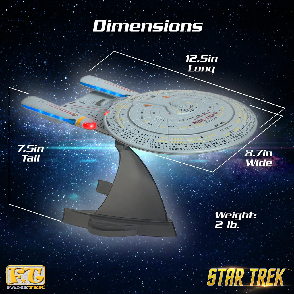 Star Trek: The Next Generation Altavoz Bluetooth® U.S.S. Enterprise NCC-1701-D con somnífero, LED y efectos de sonido