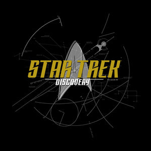 Star Trek: Discovery Logo Skizze DamenT-Shirt mit V-Ausschnitt