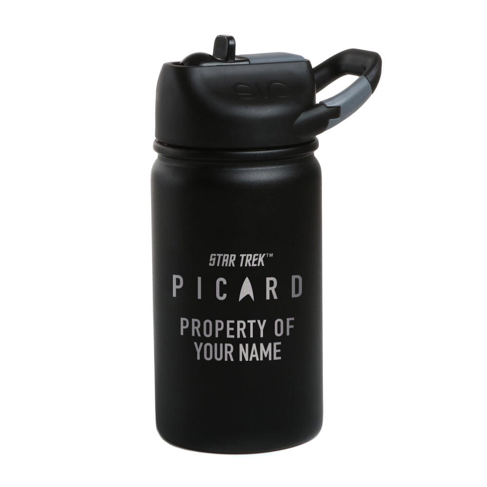 Star Trek: Picard Propiedad de Personalizado Botella de agua SIC grabada con láser
