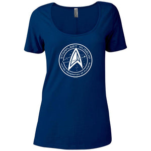 Star Trek Musée Starfleet FemmesT-shirt décontracté à encolure dégagée 's