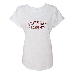 Star Trek Academia de la Flota Estelar Varsity Mujeres's Tri-Blend Dolman T-Shirt