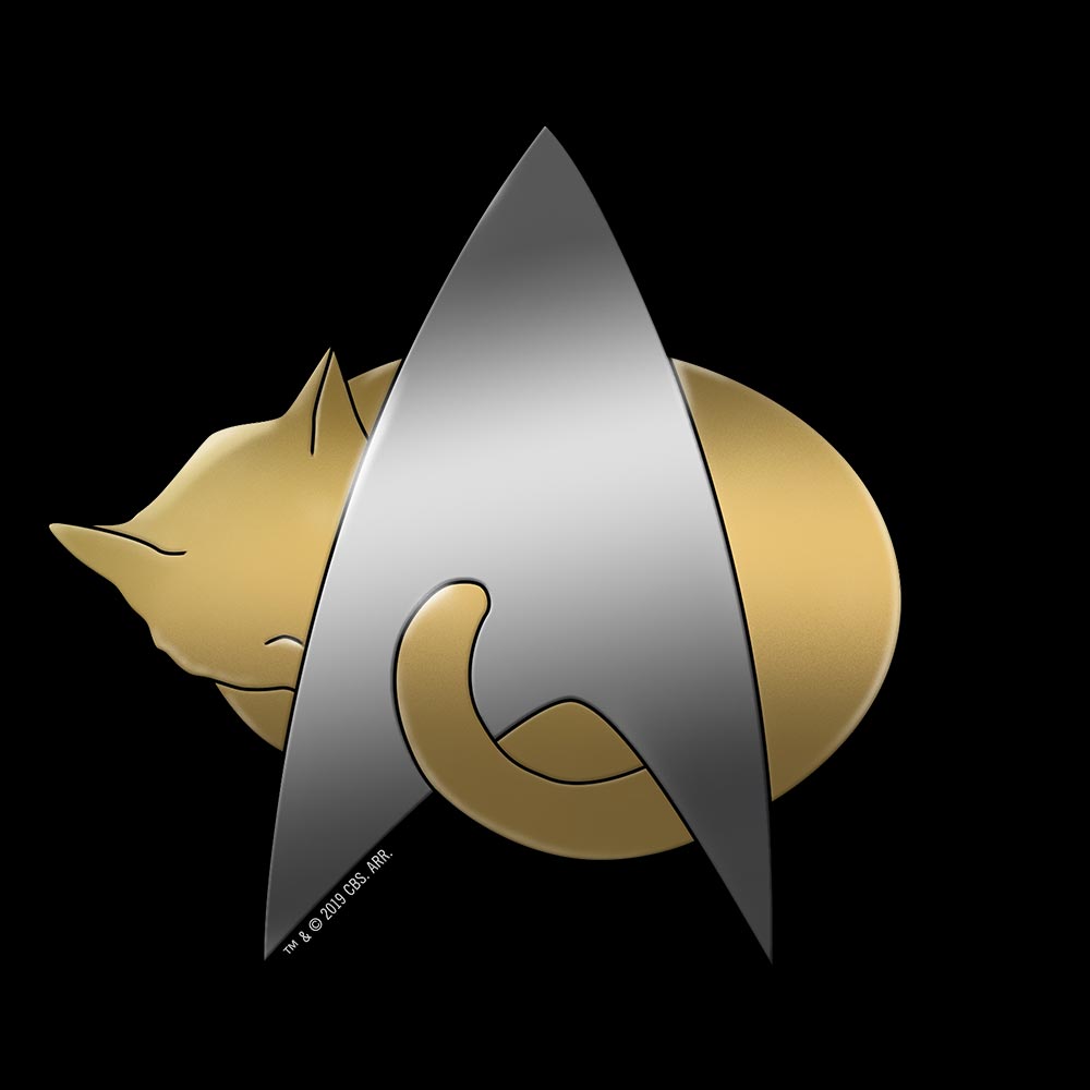 Star Trek: The Next Generation Chaton Logo FemmesT-shirt décontracté à encolure dégagée de 's
