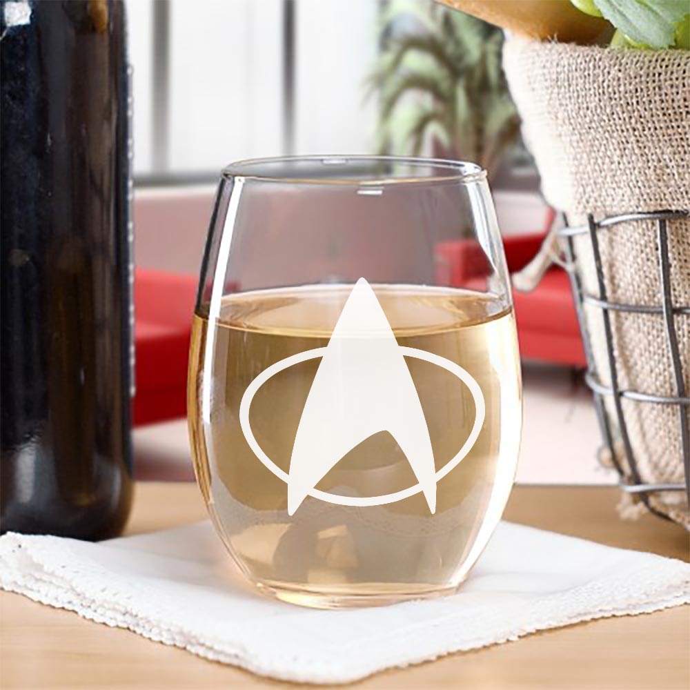 Star Trek: The Next Generation Delta Lasergraviertes stielloses Weinglas