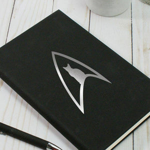 Star Trek: The Original Series Gatito Logo Cuaderno grabado con láser
