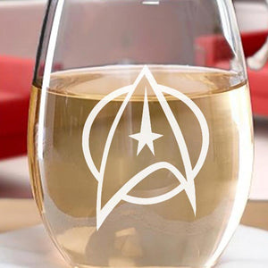 Star Trek: The Original Series Delta Laser Engraved Stemless Wine Glass (verre à vin sans pied)