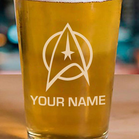 Star Trek: The Original Series Delta Personalized Laser Engraved Pint Glass