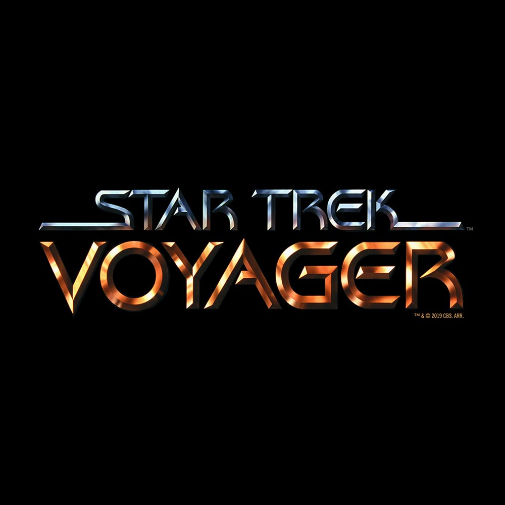 Star Trek: Voyager Logo Erwachsene T-Shirt mit kurzen Ärmeln