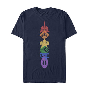 Star Trek: Deep Space Nine United Rainbow Symbol Stack Grafik T-Shirt